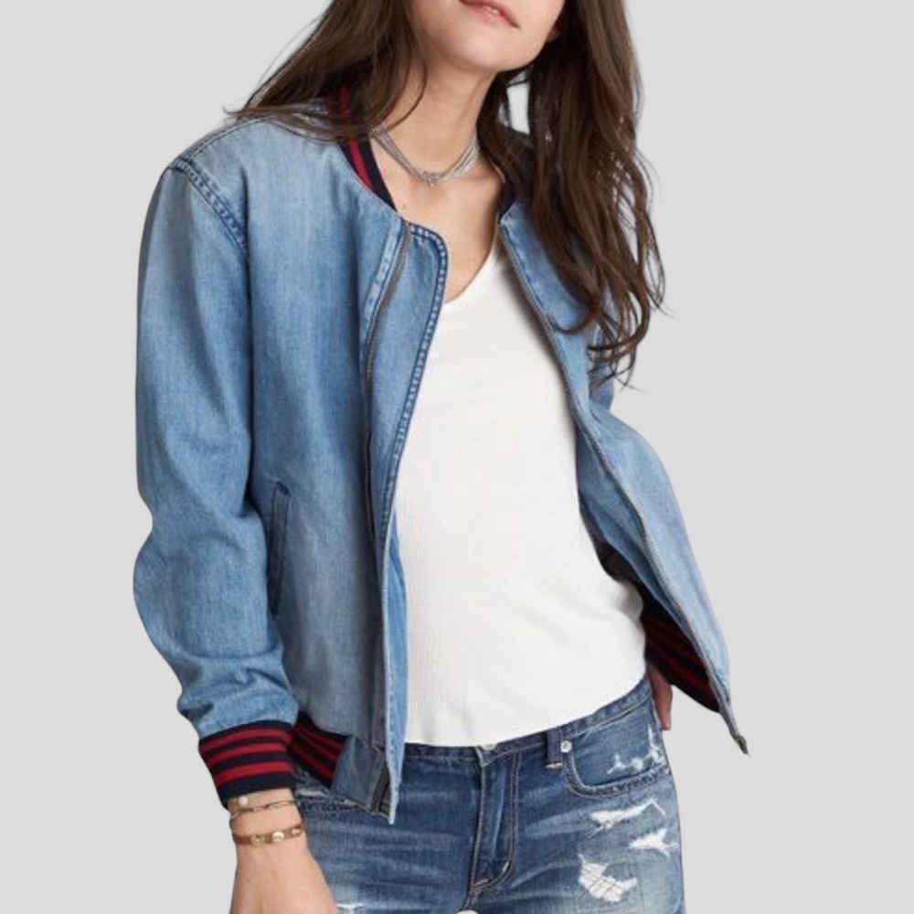 AEO Denim Bomber Jacket